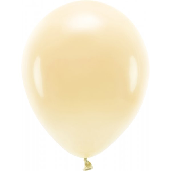 Ensfargede ballonger - ko 30 cm - Lys fersken - 10-pakning