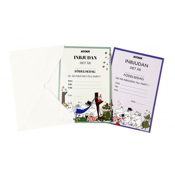 Invitasjonskort - Mummi 10,5x14,8 cm 8 stk + konvolutt