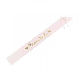 Bnd - Vordende mamma - Lys rosa/Gull