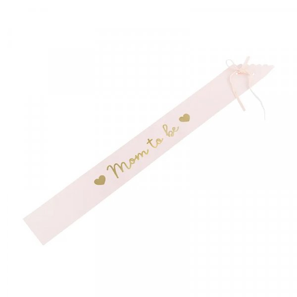 Sash - Mom to be - Ljusrosa/Guld