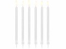 Bursdagslys - Hvite - 14 cm - 12-pakning