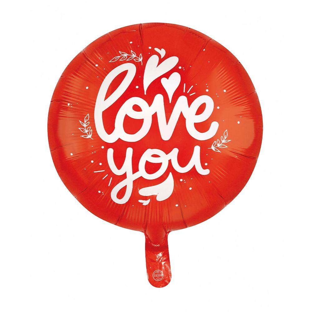 Folieballong – Jeg elsker deg – Rød – 46 cm – Rund, Folieballonger, Ballonger