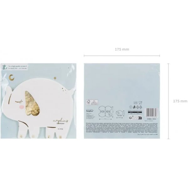 Servietter - Hvit elefant - 12-pakning Servietter - Hvit elefant - 12-pakning