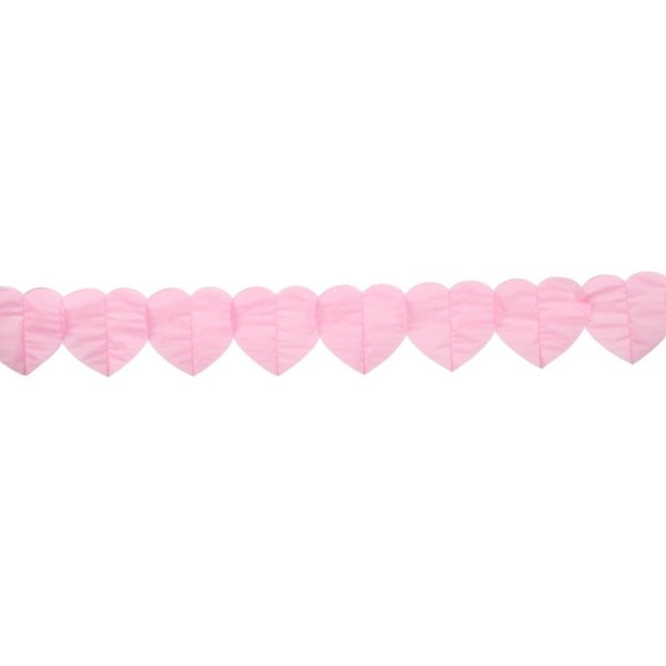 Girlander - Hjerter - Lys rosa - 6 m Girlander - Hjerter - Lys rosa - 6 m