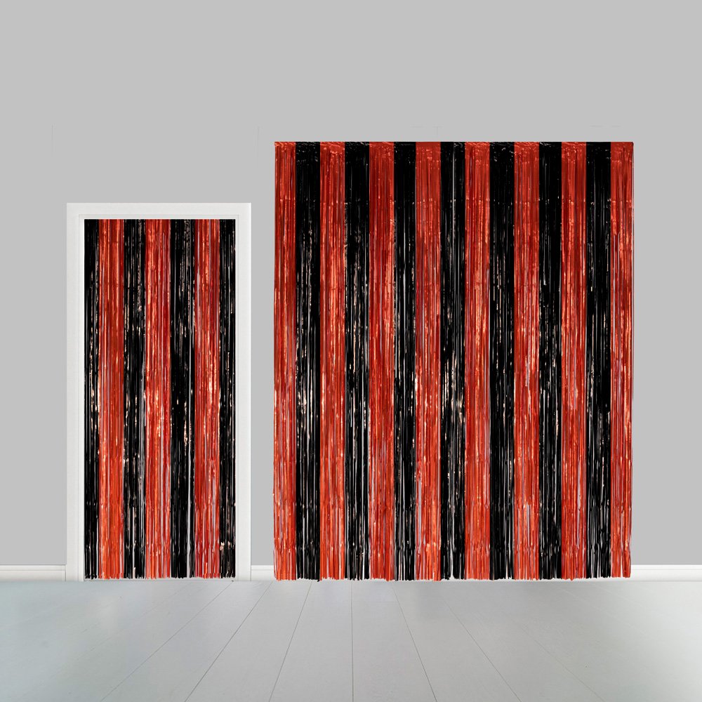Gardiner – Svart/Oransje – 100×240 cm – Gardiner, Hengende dekorasjoner