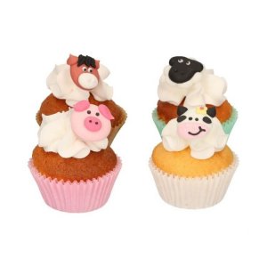 Sukkerdekorasjoner - Gårdsdyr - FunCakes - 12 stk Sukkerdekorasjoner - Gårdsdyr - FunCakes - 12 stk