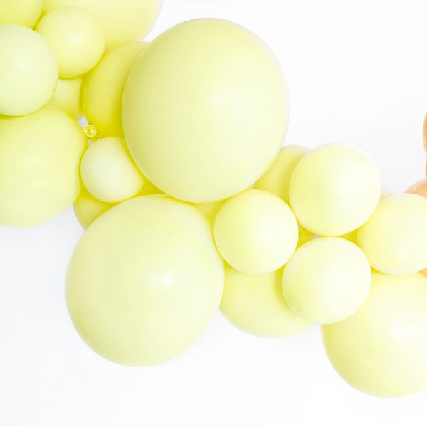 Miniballonger - Pastell - Premium 12 cm - Lys gul - 10-pakning