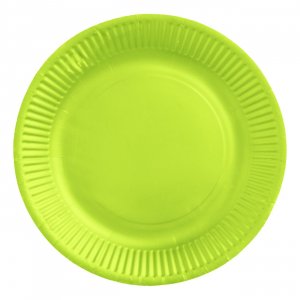 Papirtallerkener limegrønne 18 cm - 8-pakning Papirtallerkener limegrønne 18 cm - 8-pakning