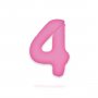 Ballongnummer - Neonrosa - 86 cm - Nummer: 4