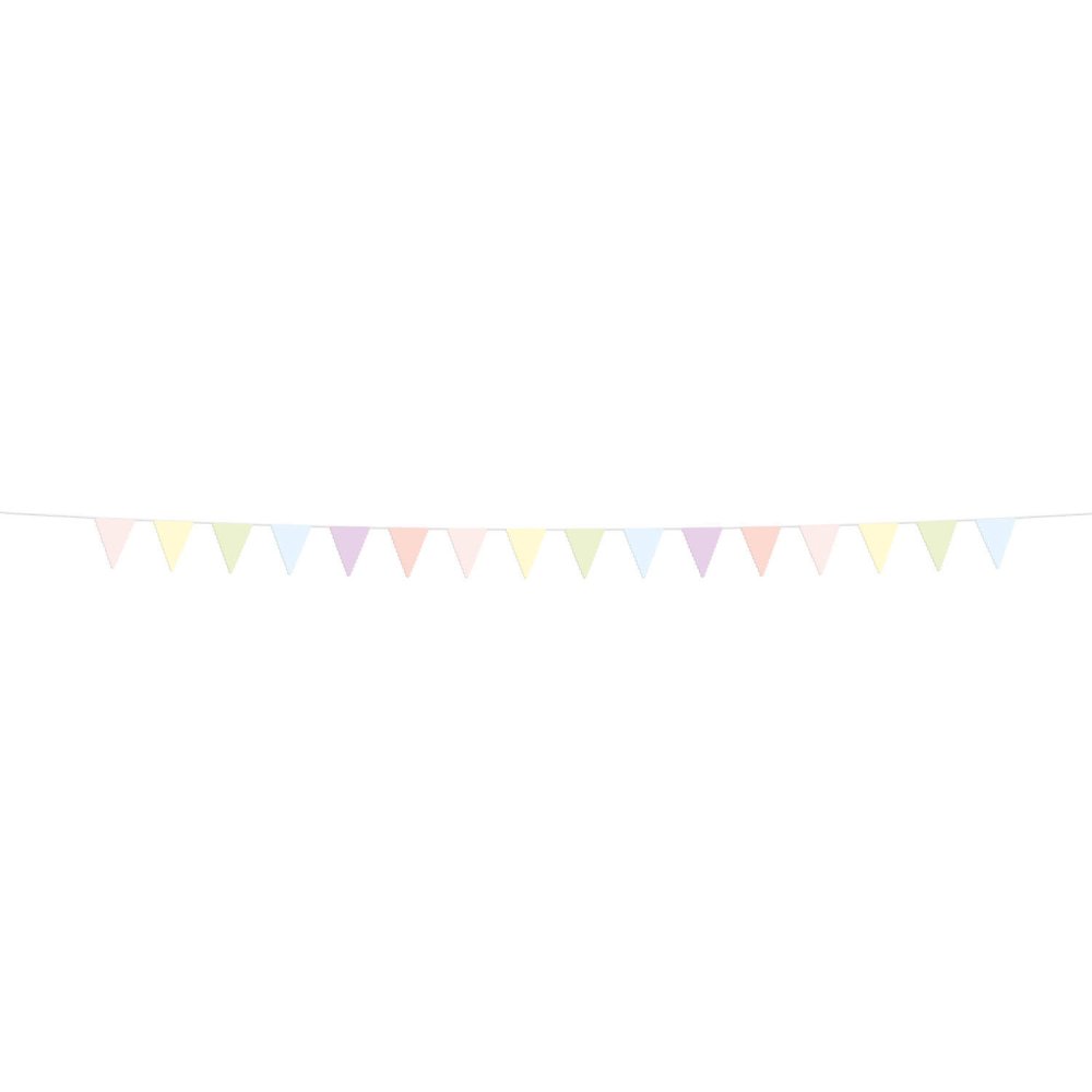 Vimpelgirlander – Pastell – 6 meter – Vimpler til fester, Festdekorasjoner
