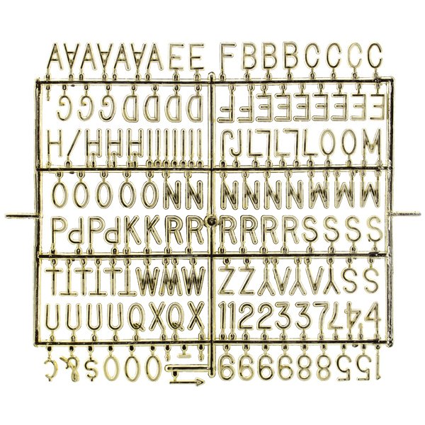 Bokstavtavle - Hjerte - Hvit/Gull Bokstavtavle - Hjerte - Hvit/Gull
