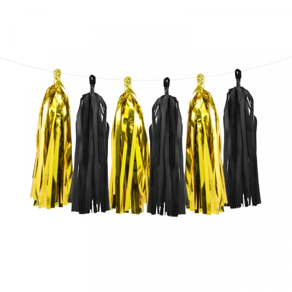 Duskgirlander - Svart/Gull Metallisk Duskgirlander - Svart/Gull Metallisk