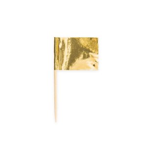Cocktailflagg - Gull Metallic - 50-pakning Cocktailflagg - Gull Metallic - 50-pakning