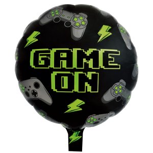 Folieballong - Game On - Rund - 46 cm Folieballong - Game On - Rund - 46 cm