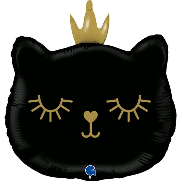 Folieballong - Katteprinsesse - Svart - Form - 53 cm Folieballong - Katteprinsesse - Svart - Form - 53 cm