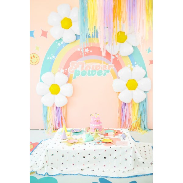 Festhatter - Pastellmiks med gullkant - 6-pakning