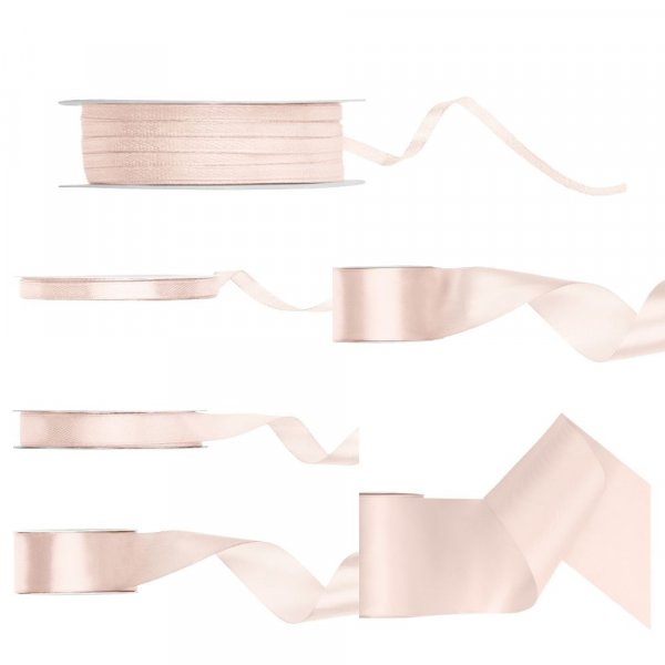 Satengb�nd - Off-white - 25 meter
