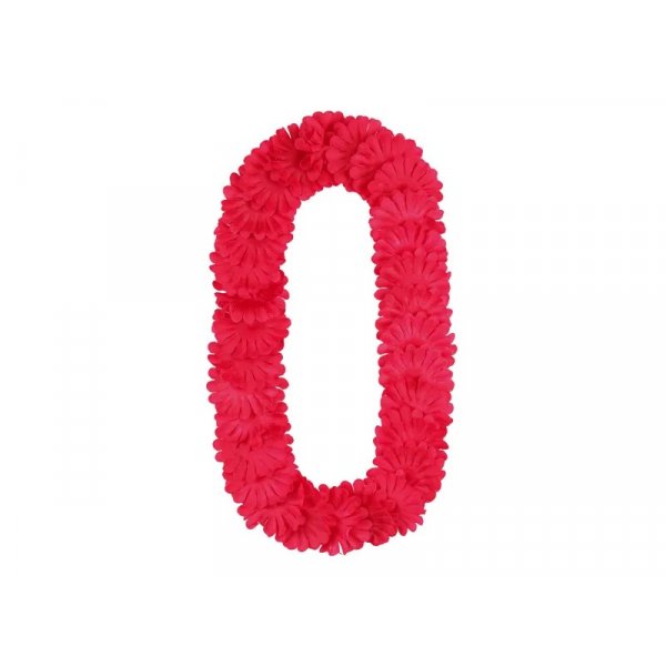 Hawaiisk krans - R�d rose - 120 cm