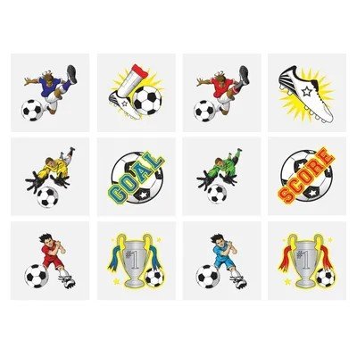 Tatoveringer - Fotball - 12 stk Tatoveringer - Fotball - 12 stk
