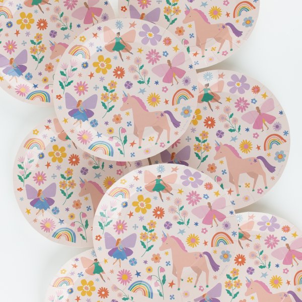 Papptallerken - Fortryllet enhj�rning - 8-pakning