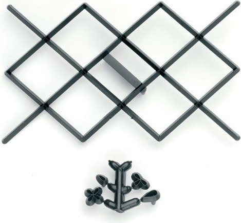 Mønster til sukkerpasta - lappeteppeutstikker - ruter Mønster til sukkerpasta - lappeteppeutstikker - ruter