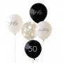 Ballongbukett - 50th Birthday - Svart/Nude