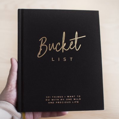 Fyll-i-bok - Bucket List - Svart