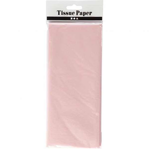 Silkepapir - 10 ark - Lys rosa Silkepapir - 10 ark - Lys rosa