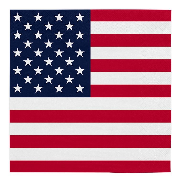 Servietter – USA – 33×33 cm – 20-pakning – Servietter, Borddekking