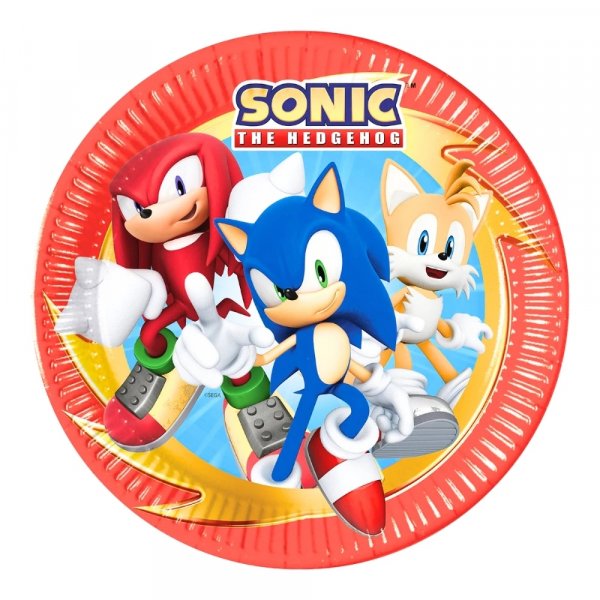 Papptallerkener - Sonic - 8-pakning Papptallerkener - Sonic - 8-pakning