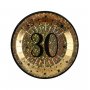 Papptallerkener - Glitrende 30 år - 23 cm - 10-pakning Papptallerkener - Glitrende 30 år - 23 cm - 10-pakning