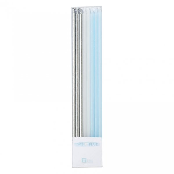 Lange kakelys - We Love Blue - 16 stk Lange kakelys - We Love Blue - 16 stk