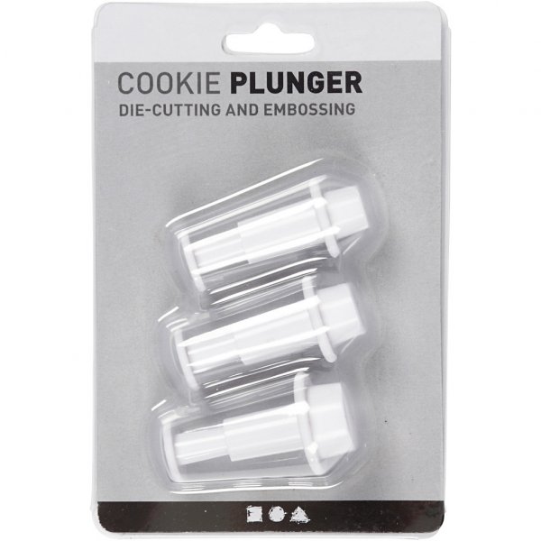 Pregede kakeutstikkere - 3-pakning - Sirkler