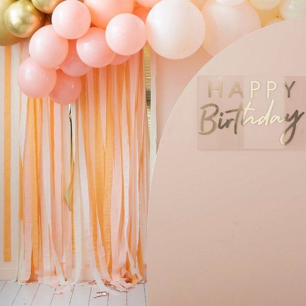 Streamers  Peach & Gold