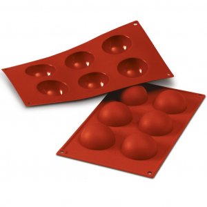 Silikonform - Halvkule - 6 cm