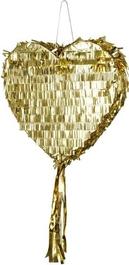Piñata - Hjerte - Gull Piñata - Hjerte - Gull
