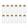Glassflasker med kork - Mini - 12-pakning