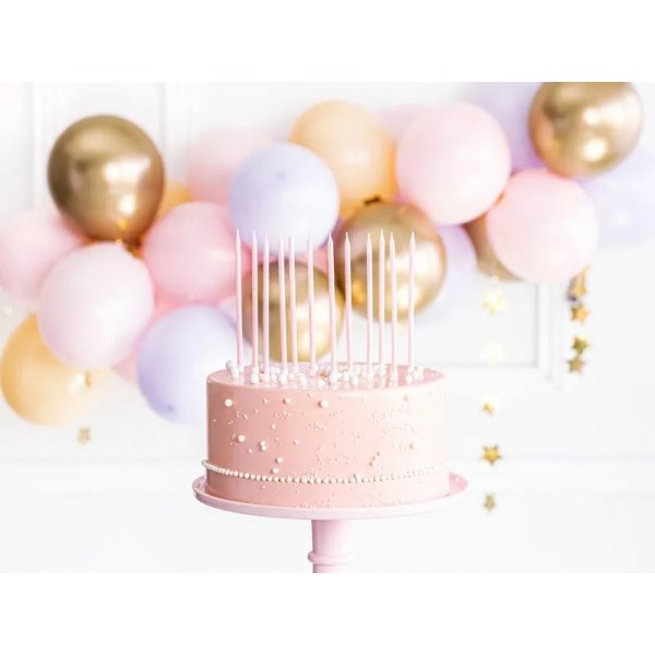 Bursdagslys - Lys rosa - 14 cm - 12-pakning Bursdagslys - Lys rosa - 14 cm - 12-pakning