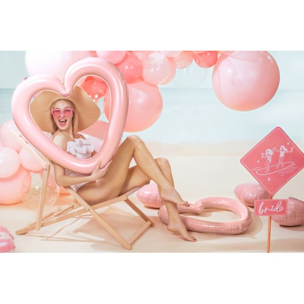 Folieballong - Lys rosa hjerte