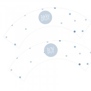 Cupcake-papir - Oh baby - Bl