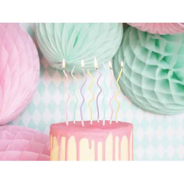 Kakelys - Swirl - Pastellmiks - 8-pakning Kakelys - Swirl - Pastellmiks - 8-pakning