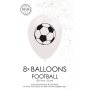 Ballonger - Fotball - Hvit - 30 cm - 8 stk Ballonger - Fotball - Hvit - 30 cm - 8 stk