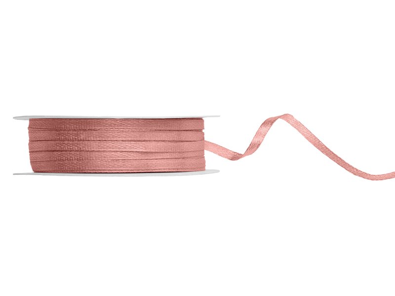 Satengbånd – Dusty Rose – (Bredde: 3 mm) – 50 meter