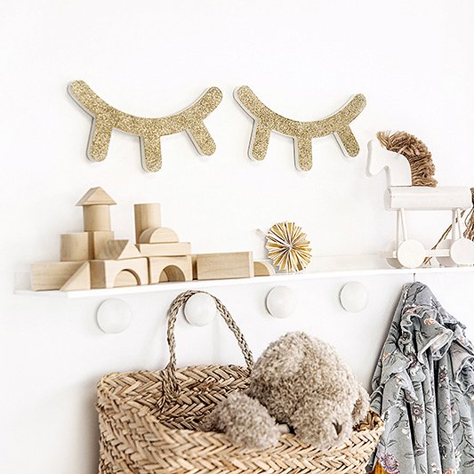 Veggdekorasjon - Sovende øyne - Gull Veggdekorasjon - Sovende øyne - Gull