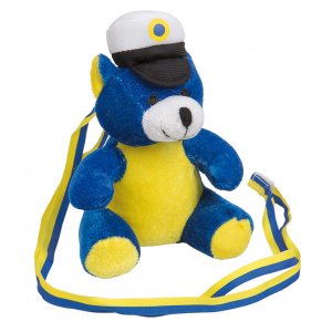Studentdyr - Teddybjørn - Blå/Gul - 16 cm Studentdyr - Teddybjørn - Blå/Gul - 16 cm
