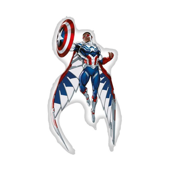 Folieballong - Kaptein Amerika - Form - 93 cm Folieballong - Kaptein Amerika - Form - 93 cm