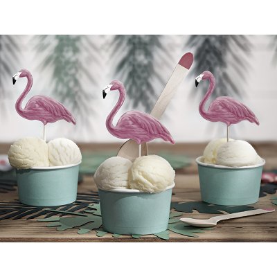 Cake Picks - Flamingos - Aloha