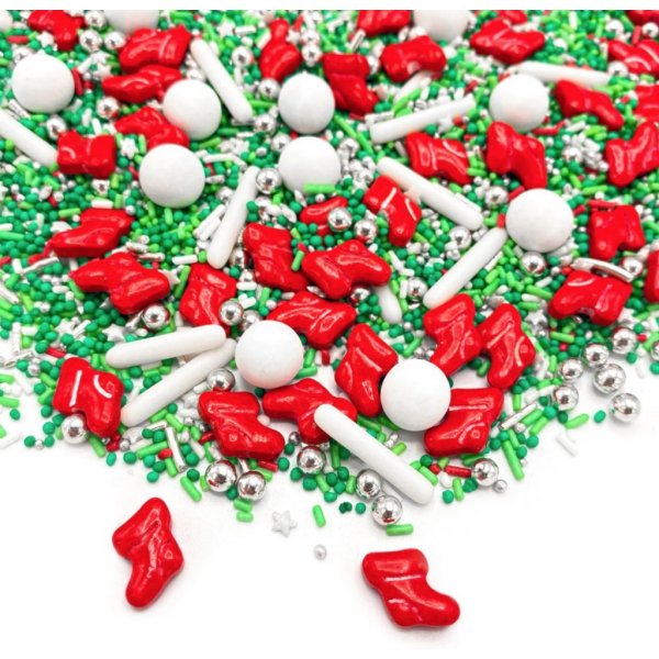 Strøblanding - Julestrømper - 90g - Happy Sprinkles Strøblanding - Julestrømper - 90g - Happy Sprinkles