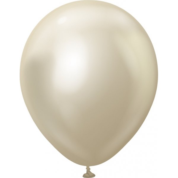 Ballonger ensfarget - Premium 45 cm - Hvit gull krom Ballonger ensfarget - Premium 45 cm - Hvit gull krom