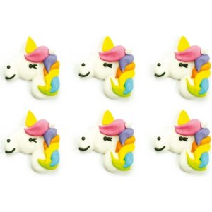 Sukkerpynt - Enhjrning - 6 stk